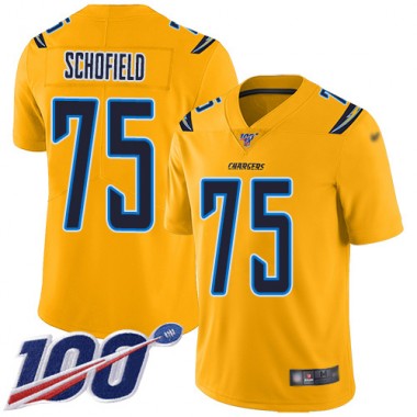 Los Angeles Chargers NFL Football Michael Schofield Gold Jersey Youth Limited #75 100th Season Inverted Legend
